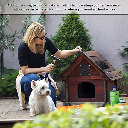 Aumotop Kit de ventiladores de painel solar, ventilador duplo alimentado por painel solar 10W CC 12V