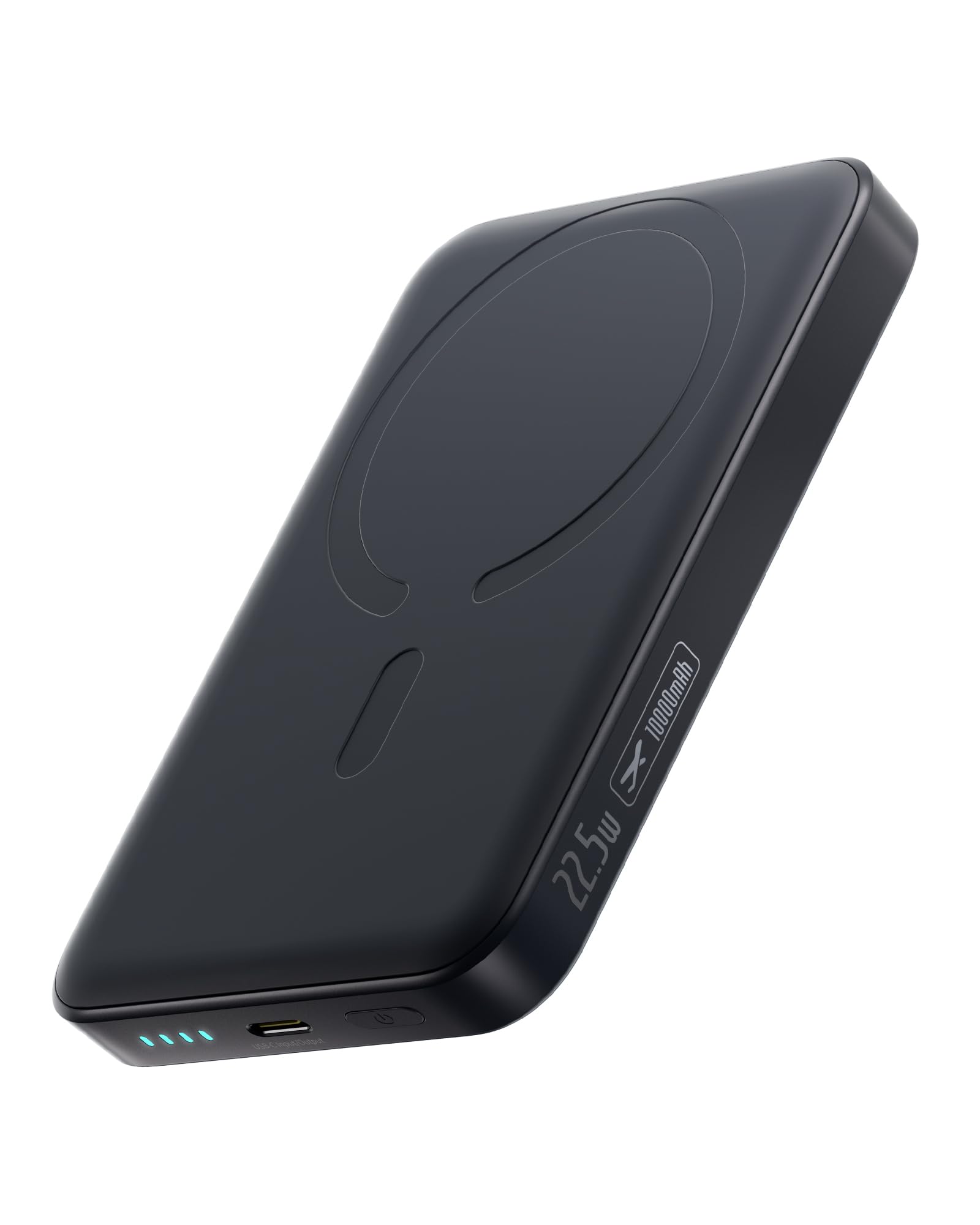 Baseus Enerfill FM11 MagSafe Powerbank 10000mAh 22.5W Magnetische Power Bank USB C, Kabellose Externe Handyakkus Mini Wireless Kompatibel mit iPhone 17/16/15/14/13/12/Pro/Pro Max Serie, Schwarz