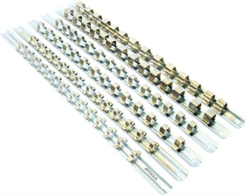 Toolzone 6pc Socket Rail Set 2 x1/4 2 x3/8 2x1/2 Organiser Storage Holder TZ SS122