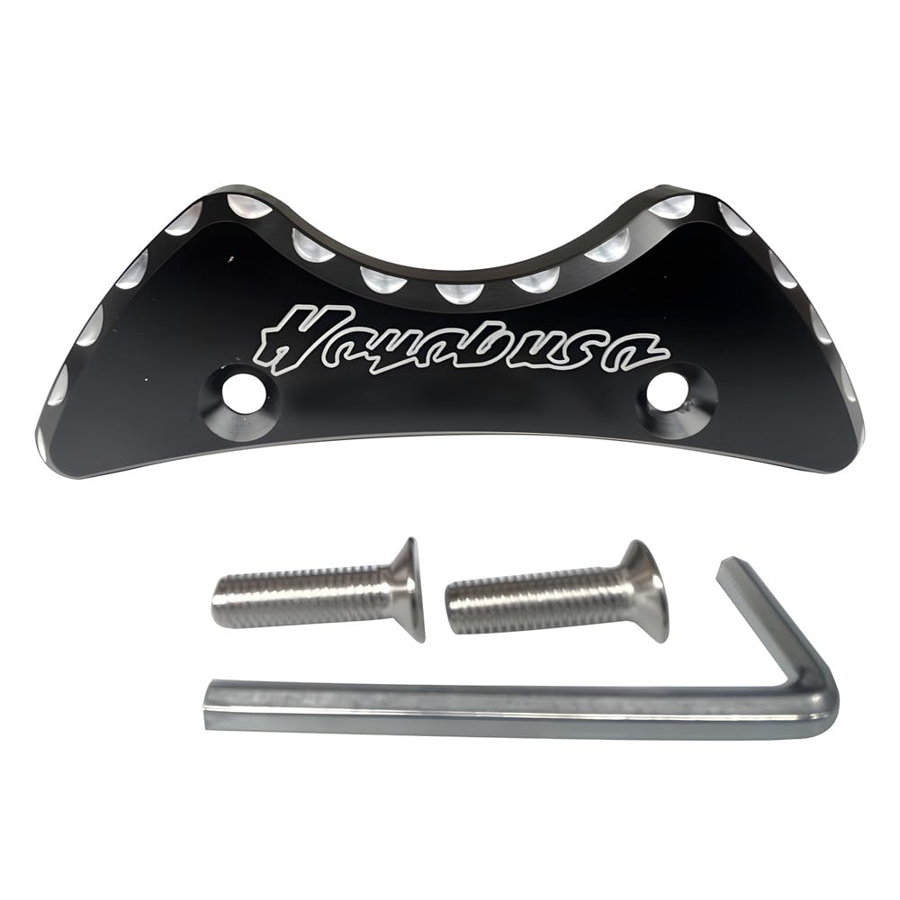 WOMELFWOMELF CNC Aluminum Gas Tank Center Cover Clamp Cap Compatible With Suzuki GSXR1300 Hayabusa 1999-2020, Black, RTF34F