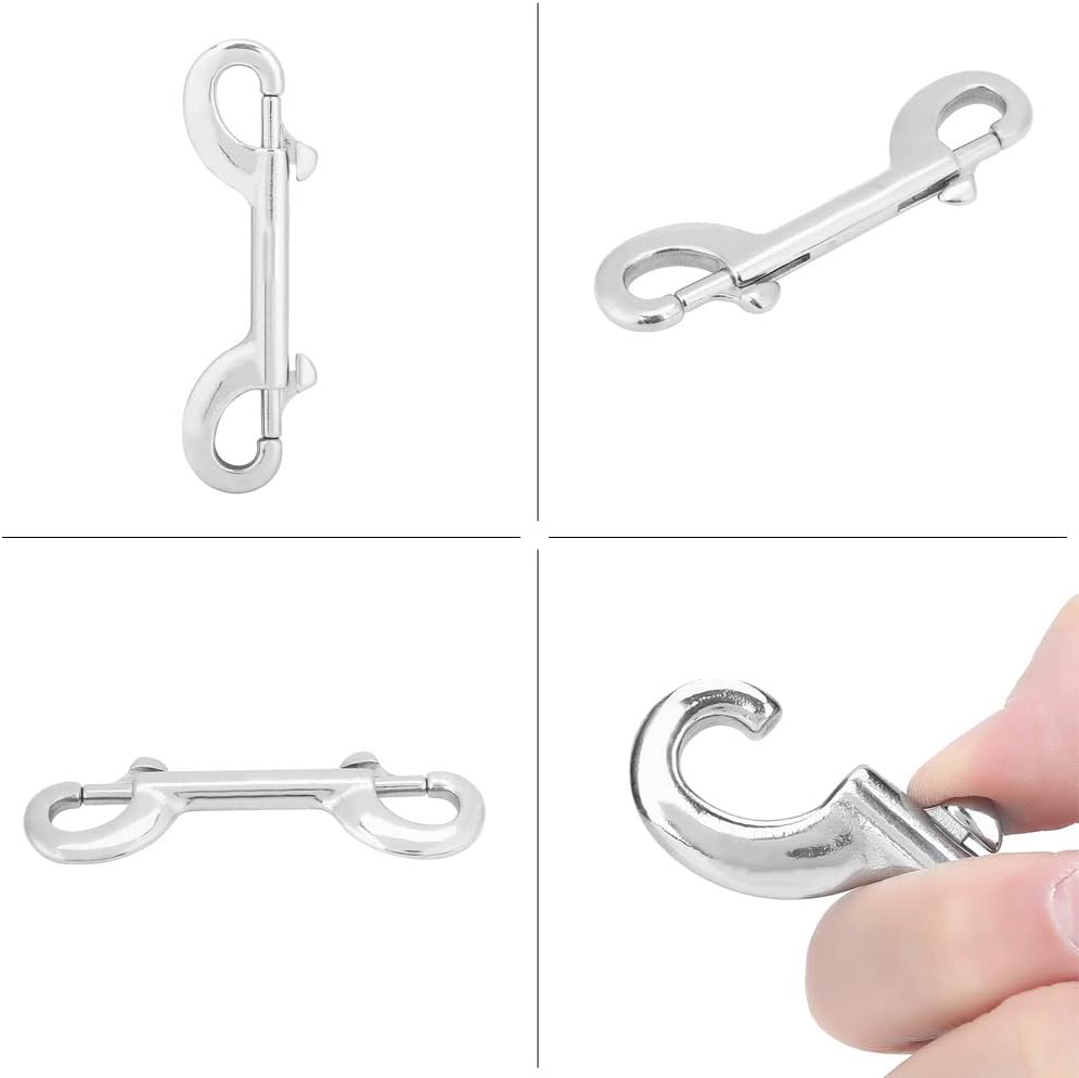 Sorandy Stainless Steel Durable Double End Snap for BCD, Ideal for SCUBA Diving Gear, 4 Inch Length, for Divers