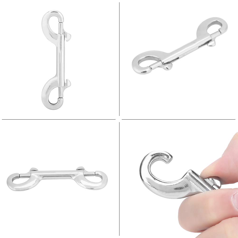 Gancio per Immersione Subacquea a Doppia Sicurezza in Acciaio Inossidabile 316 Marino - Moschettone Professionale Attrezzature Sub, BCD, Escursioni e attività Outdoor Ideale Immersioni, Campeggio Fam