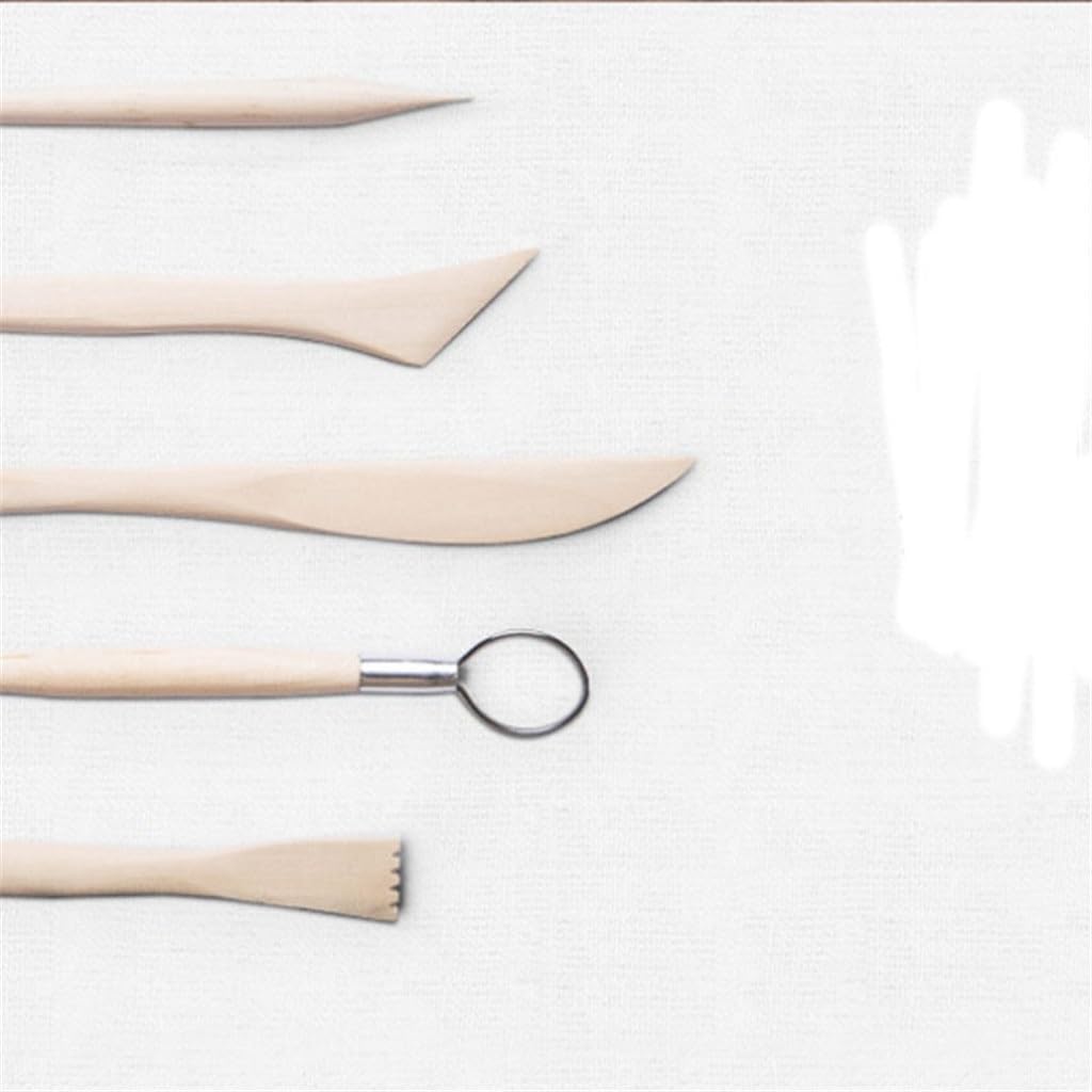 KHMCRSDO Clay Tools 24 Sets Polymer Sculpture Pellet Rod Pull Embryo Indentation Stone