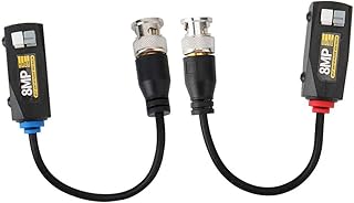 Vídeo Balun, Transceptor Balun Vídeo em Alta Definição 1 Par 8MP + Áudio Sinais de vídeo HD-CVI/AHD/TVI/CVBS Transceptor Balun em Vídeo Transmitente de Par Trançado BNC