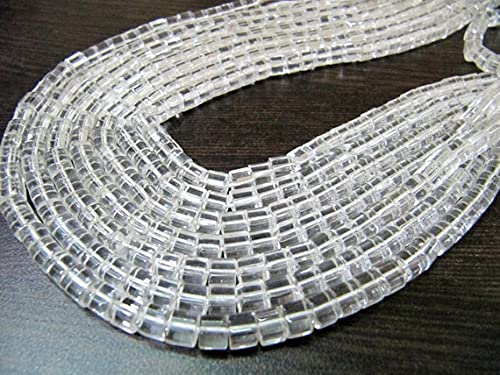 Perles de cristal blanc cubes de 5mm pour création de bijoux et colliers DIY chic