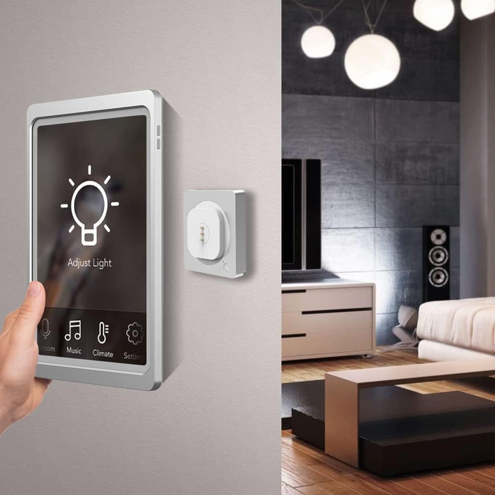 iPad Wall Mount with Upgraded 18W Fast Charger, Strong Magnets, 360 Rotation - Silver