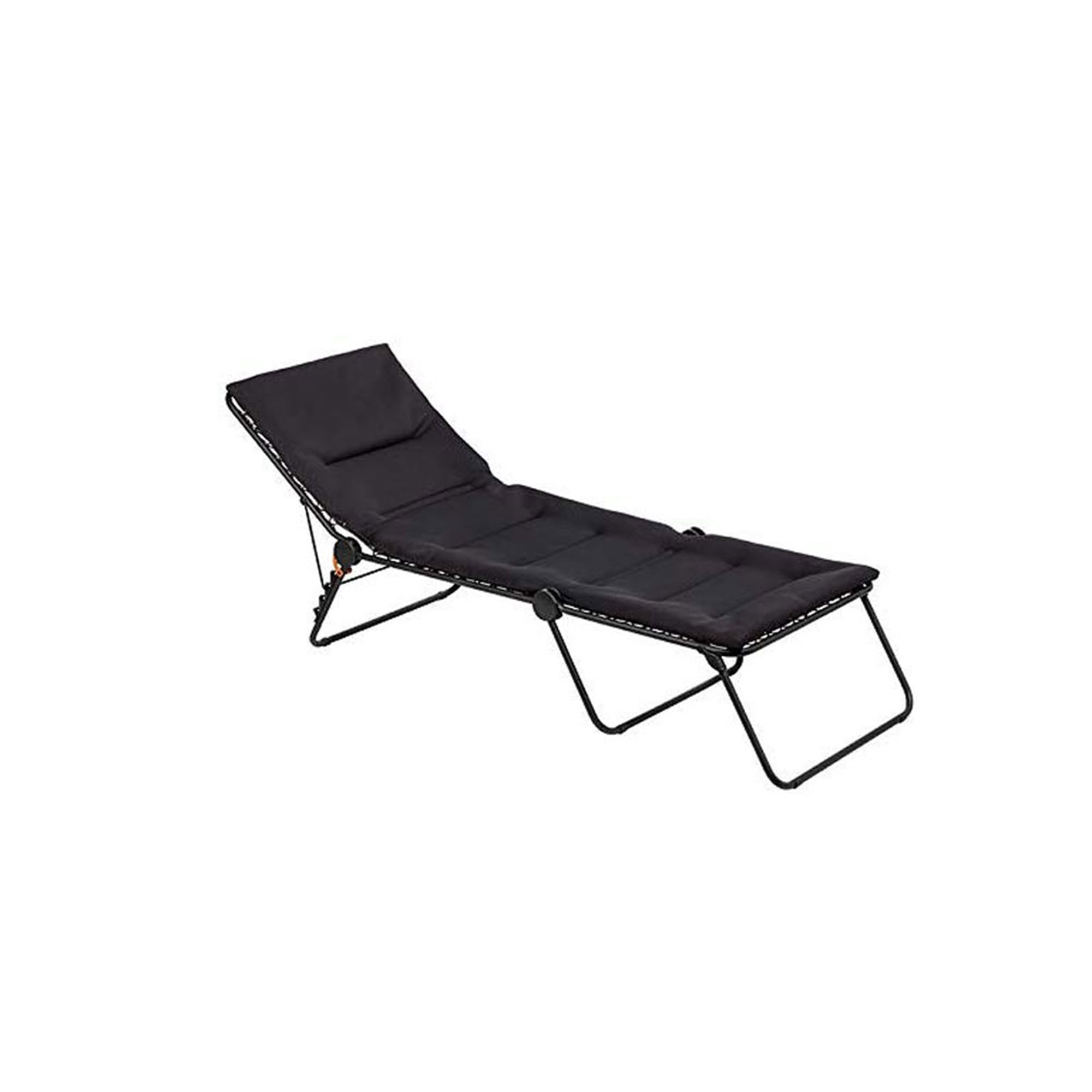 Lafuma Siesta Sunbed Aircomfort (Acier Black) Padded Pool Chaise Lounge w/ Steel tubing