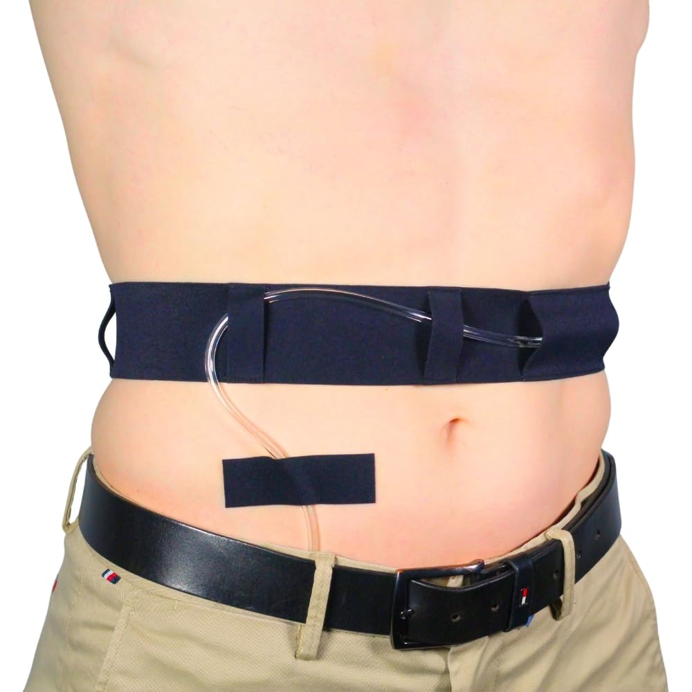 Ceinture de tube de dialyse péritonéale - Ceinture de cathéter PD fine, douce et extensible - Sans danger pour la peau - Fabriquée au Royaume-Uni - Accessoires médicaux de dialyse péritonéale