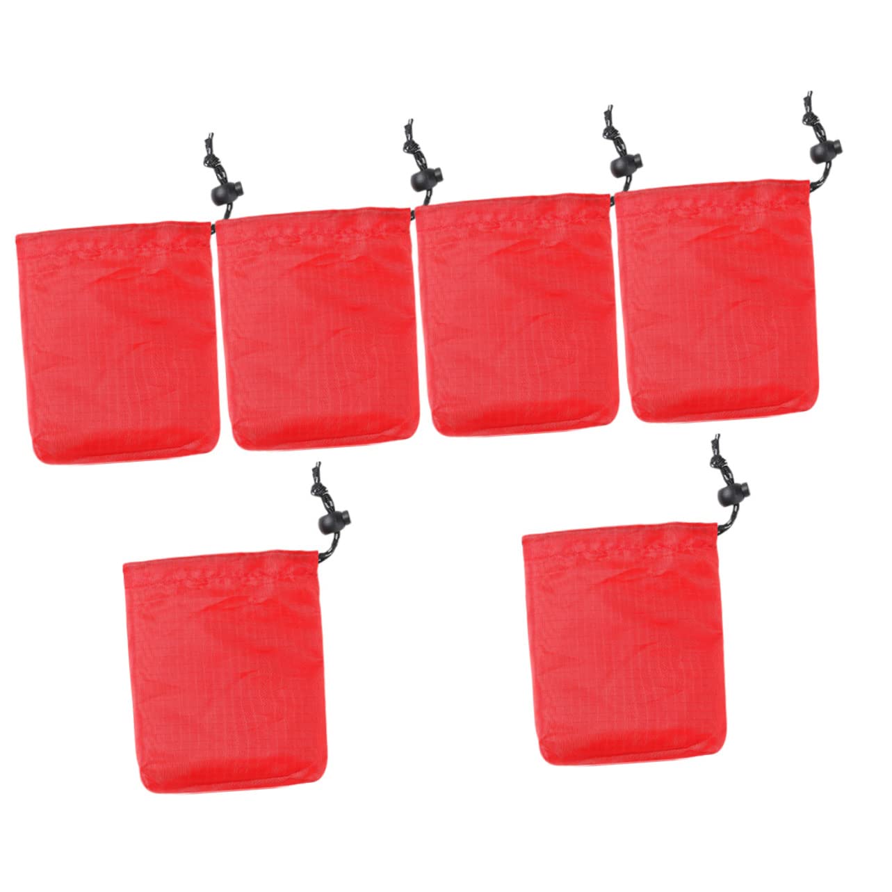 Parliky Drawstring Bags 6-Piece Camping Storage Bag Set Small Pouches for Organizing