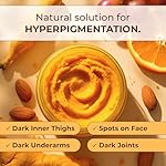 GLO Melanin Turmeric Scrub for Dark Spots, Brightening Inner Thighs Bikini Area Underarms, Natural Exfoliating Face - Image 2