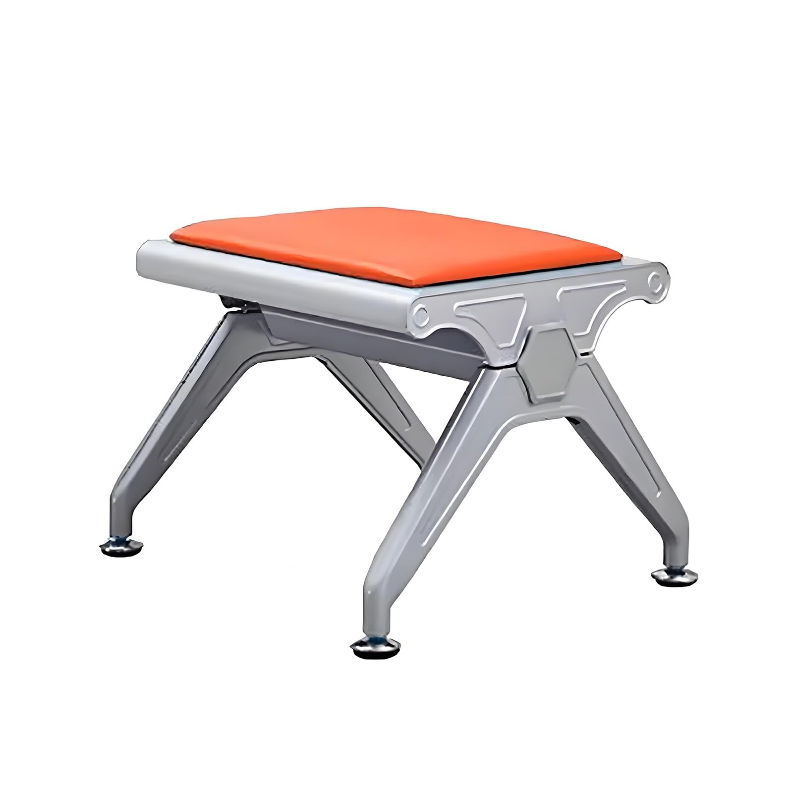 SGKOMN Reception Bench, PU Waiting Room Chair, Guest Chair for Hospital, Salon & Conference, Modern 16" Tall Seating, Durable & Stylish Visitor Furniture, Orange-49 * 50 * 41cm/20 * 20 * 16in