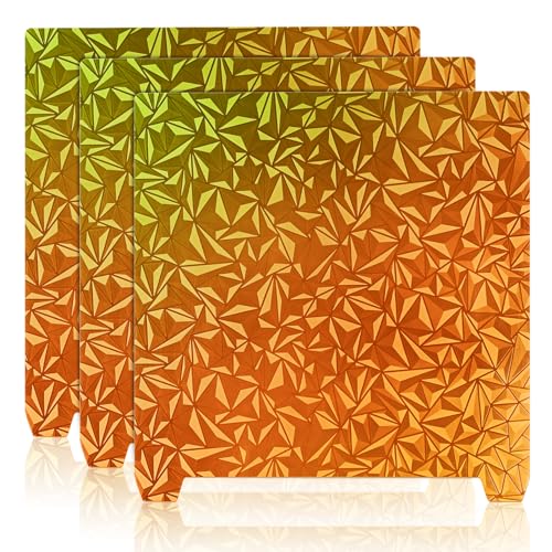 CCTREE PEO Chameleon Build Surface Sticker 235x235mm, 3PCS 3D Print Heat Bed Platform Sticker Without Spring Steel Sheet and Magnetic Base for Creality Ender 5/Pro, Ender 3/Pro/V2/Neo 3D Printers