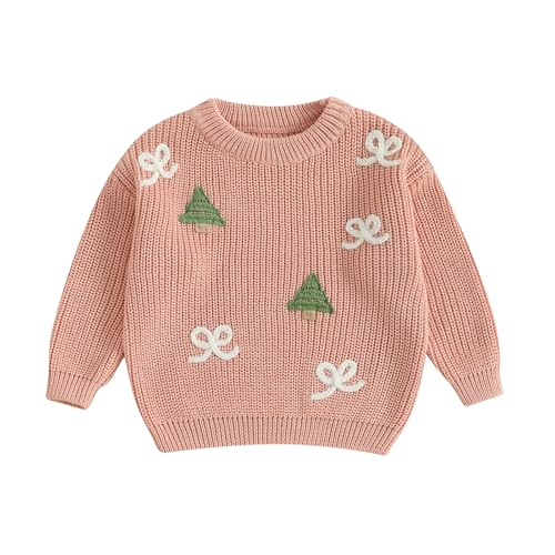 Christmas Baby Girl Boy Sweater Bow Long Sleeve Kids Knit Sweatshirt Toddler Newborn Infant Fall Winter Pullover