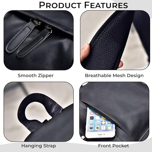 Image of Kraptick Multi-functional Backpack-Waterproof Laptop Backpack, Office Bag with PU Leather Design, Professional Bag for Laptops and Work, Durable and Stylish Bags for Travel