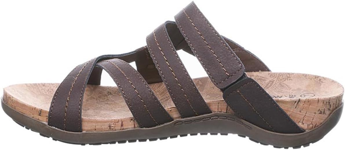 BEARPAW Women's Kai II Dark Brown Size 9 | Women's Slide Sandal | Women's Shoe | Comfortable & Lightweight