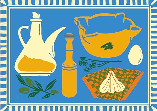 SENDES HOME Lámina decorativa cocina estilo retro “Alioli” A3 (42×29,7 cm), póster artístico sin marco para pared de cocina y comedor
