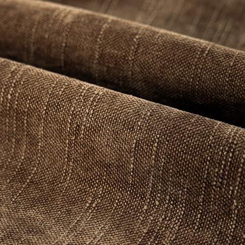 Image of Foindtower Set of 2 Soft Textured Chenille Throw Decorative Pillow Covers Square Accent Solid Cushion Cover Cozy Neutral Farmhouse Pillow Case for Couch Sofa Bedroom Living Room 22x22 Inch,Dark Bronze