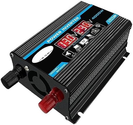 4000W Sine Wave Inverter, 12V to 110V Car Inverter, Power Inverter with Dual USB Charger Port, Voltage Converter Adapter