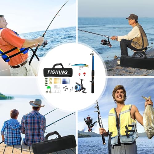 Combo canne et moulinet télescopique ensemble de pêche léger rétractable de haute précision - 4