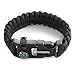 X-Plore Gear Emergency Paracord Bracelets | Set of 2| The Ultimate Tactical Survival Gear| Flint Fire Starter, Whistle, Compass & Scraper | Best Wilderness Survival-Kit - Black(M)/Black(M)