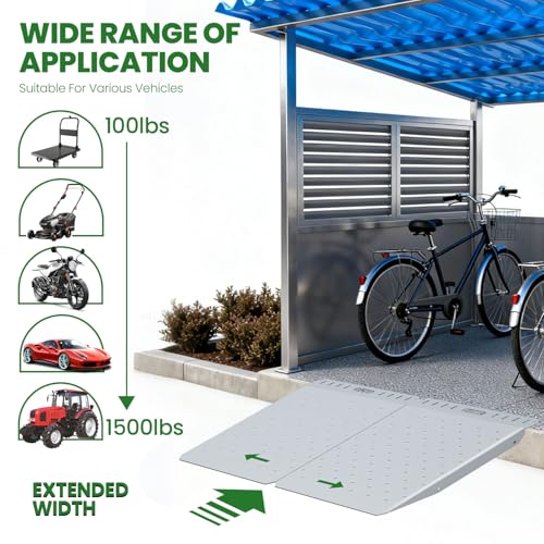 Rampas resistentes para cobertizo 2 piezas 1500 lbs miniatura 4