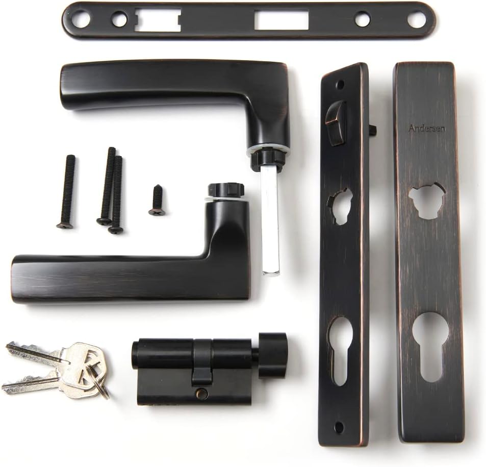 Andersen Storm Door Hardware Set Modern Style 1 1/2" Thick Aluminum