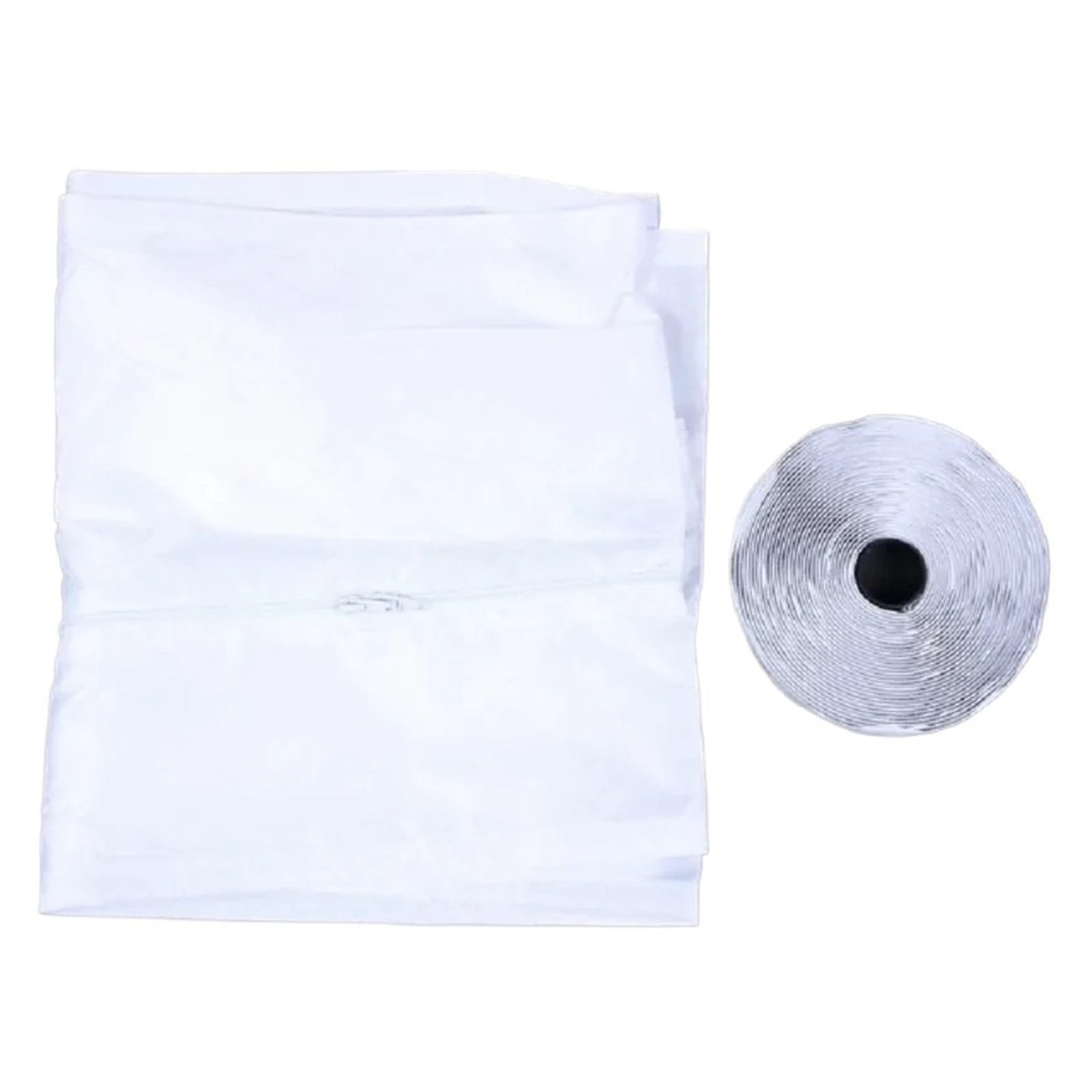 WAFOHSR Window Seal For Portable Air Conditioner 300/400/500cm Flexible Cloth Sealing Plate With With Zip And Adhesive Fast All Weather Protection(Double hole-400cm)
