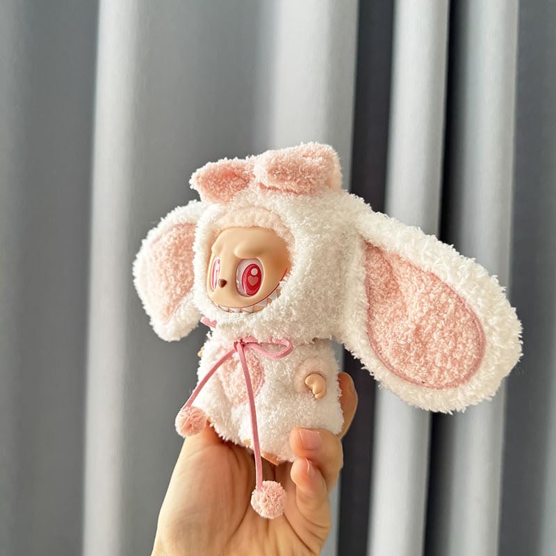 Vicloon Vestiti per Bambole da 17 cm, Set di Vestiti per Bambole di Peluche, DIY Abbigliamento, Adatto Bambole di 1/2/3 Generazione, Include Solo Vestiti, Senza Bambola-Maglione Coniglietto Marrone