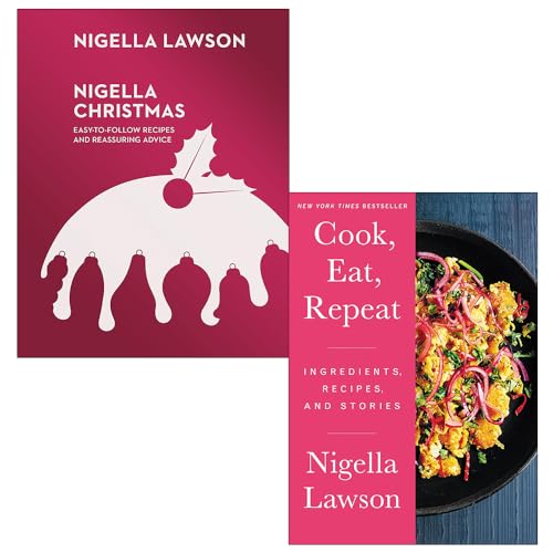 Nigella Christmas & Cook Eat Repeat By Nigella Lawson 2 Books Collection Set