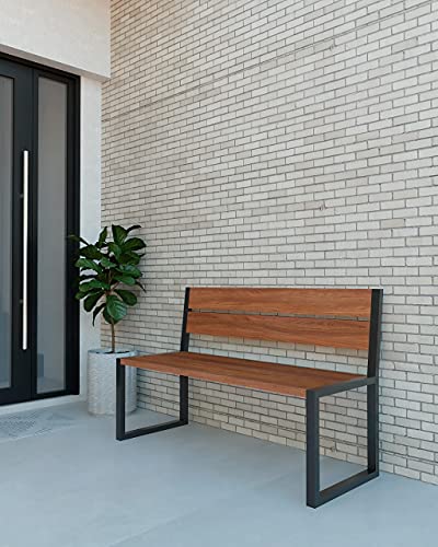 Banco Iron Wood Londres Ferro Madeira Maciça