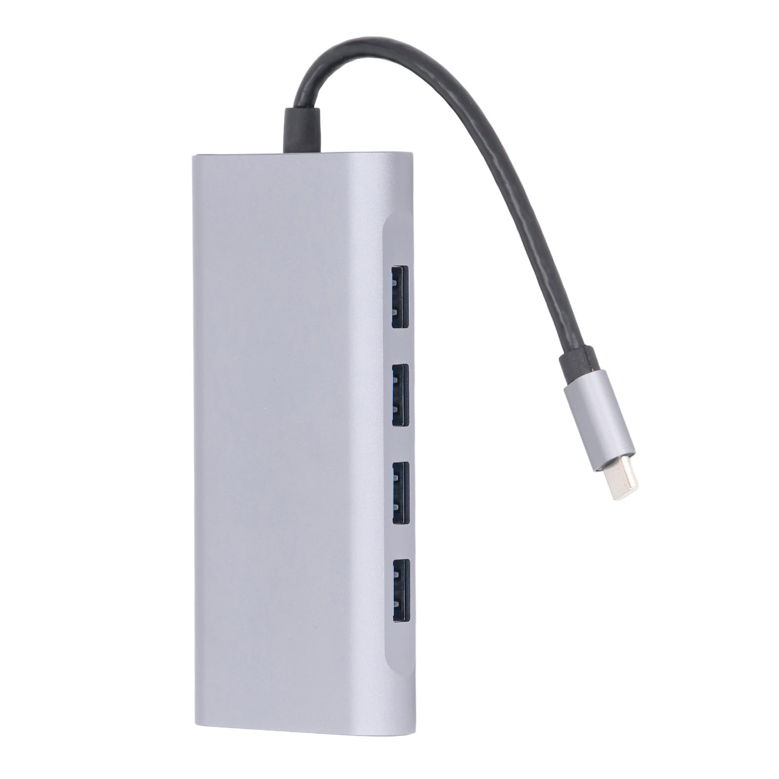 Adapter HUB USB C 11 w 1: 4 porty USB 3.0, audio, VGA, RJ45, Ethernet 1000M, 4K do 30 Hz, stacja dokująca typu C.