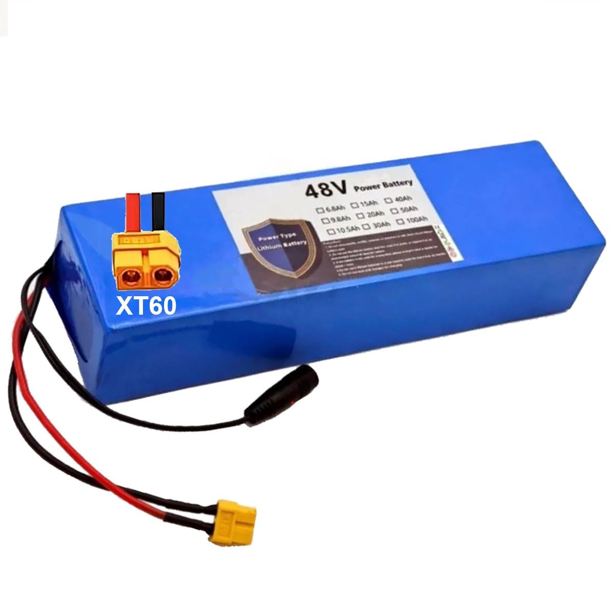 Batterie Trottinette Électrique 48V 10500Ah pour Scooter Vélo Électrique 48V Protection BMS 13S2P pour Kit De Moteur 250W 500W 800W avec Chargeur