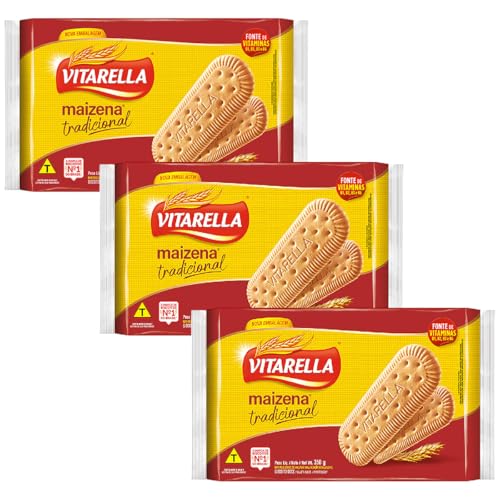 Vitarella Maizena Biscoito Maisena Vitarella Kit 3 Pacotes 1,05 kg Kits na Web