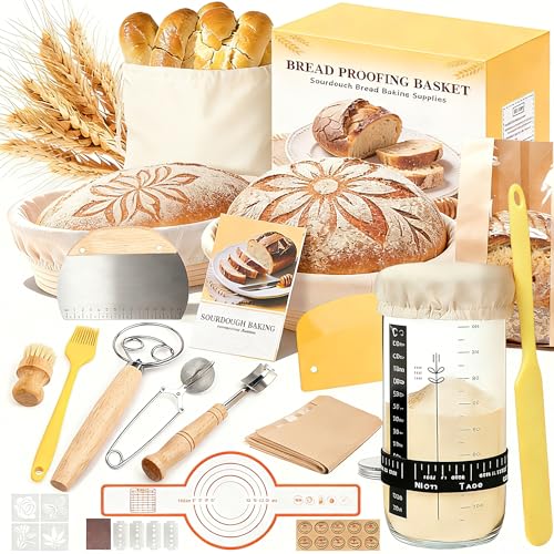 Complete Sourdough Starter Kit with Bannetons