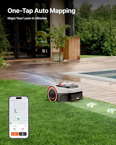 Image of Segway Navimow i210 AWD Robot Lawn Mower, Wire-Free Robotic Mower, All-Wheel Drive for 45% Slopes, 2-3.6 in Adjustable Cutting Height, NRTK + Vision, Auto Mapping, 5.1Ah Battery, Covers 0.25 Acre