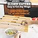 SpaceAid WrapNeat 3 in 1 Wrap Organizer with Cutter and Labels, Plastic Wrap, Aluminum Foil and Wax Bamboo Dispenser for Kitchen Storage Organization Holder for 12