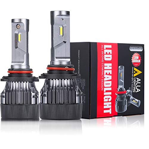 Alla Lighting S-HCR 9005 LED Headlight Bulbs Conversion Kits Replacement 10000Lms Xtreme Super