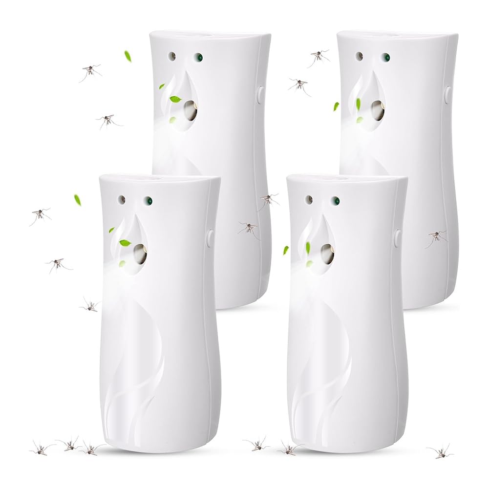 4 PCs Automatische Fliegensprays Fliege Mücke Fliegende Insektenkontrollsteuerung für Wohnzimmer Badezimmer Schlafzimmer