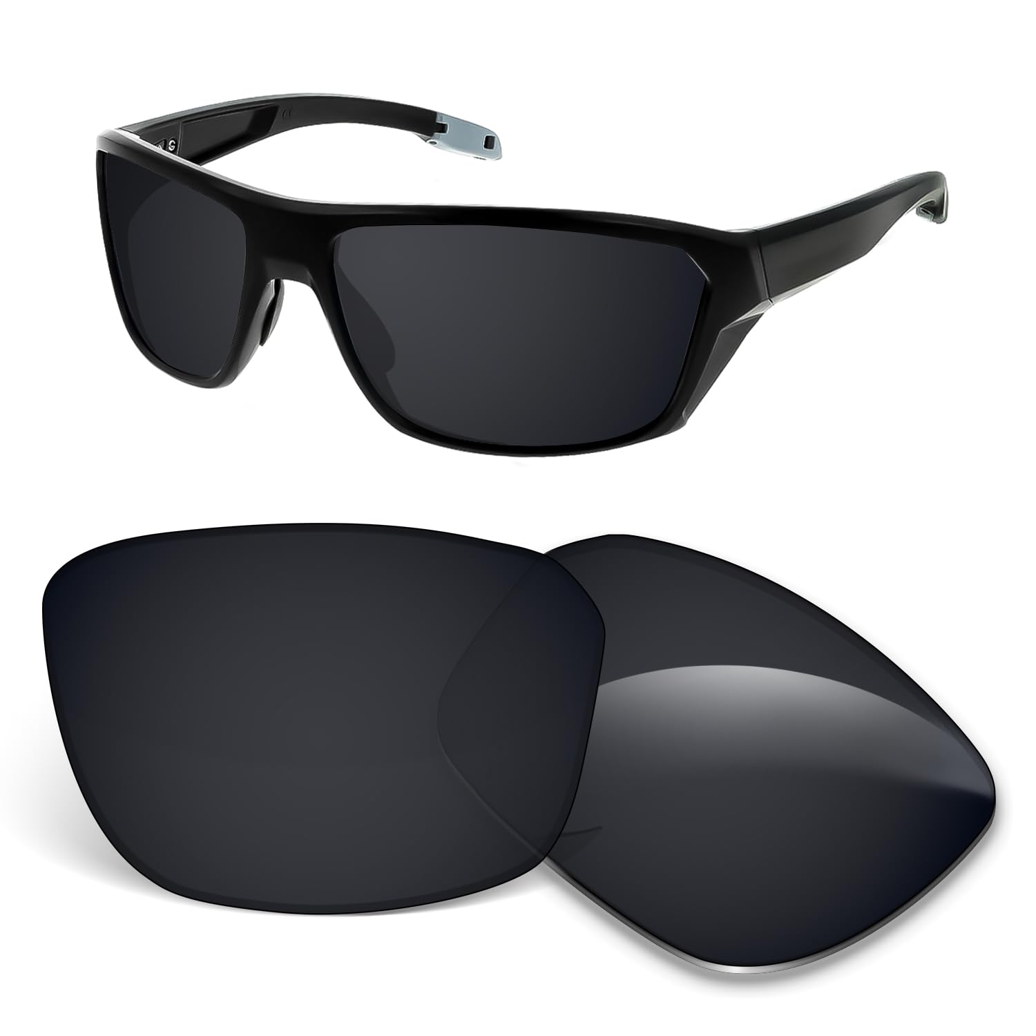 Lentes de repuesto de 1,5 mm compatibles con gafas de sol Oakley Split Shot OO9416 de 64 mm, antiarañazos y resistentes a los impactos