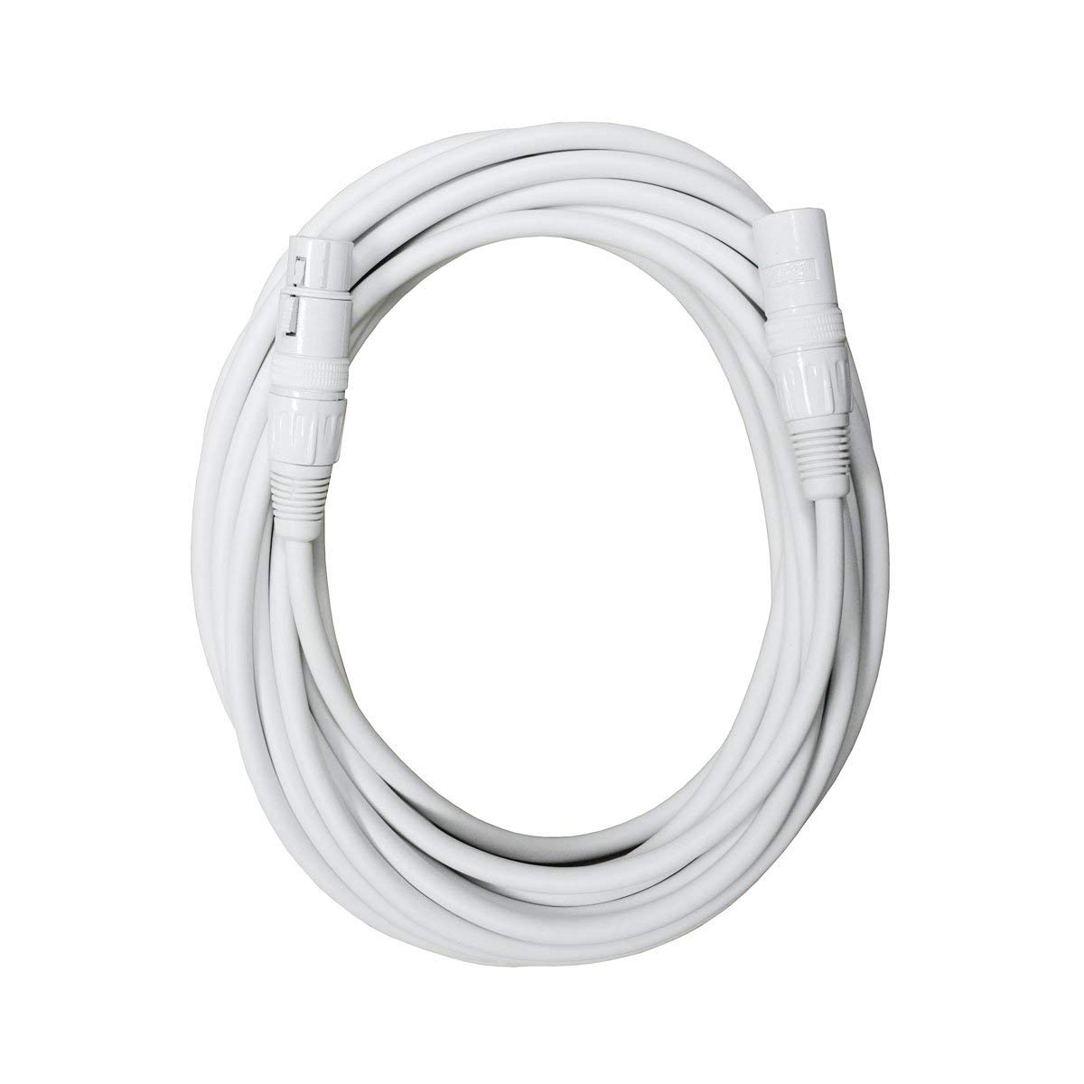Audio 2000s E80125 XLR maschio a XLR femmina 25 piedi di colore bianco cavo microfono
