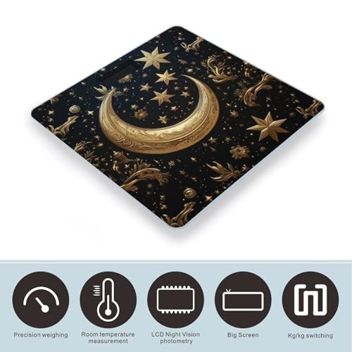 Báscula Digital Corporal Golden Stars and Moon Alta Precisión miniatura 3