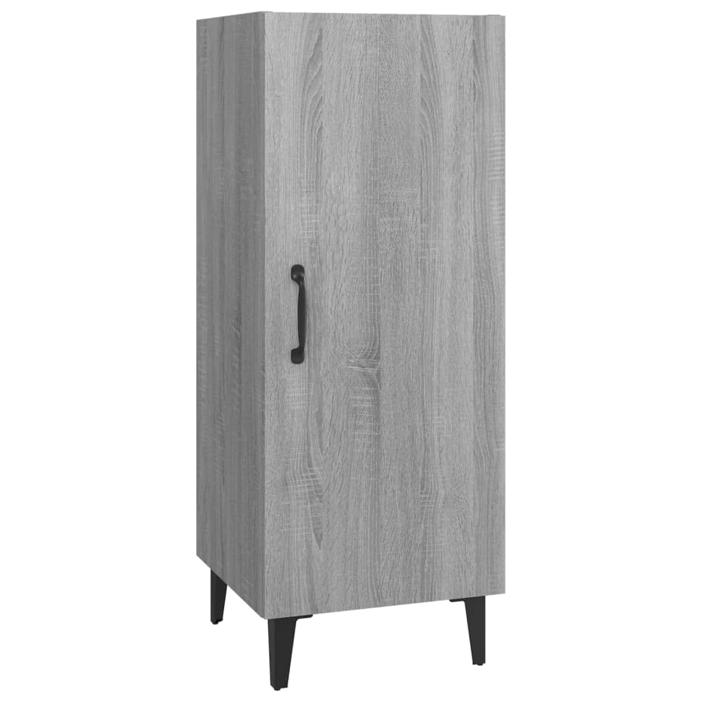 vidaXL Buffet Armoire de Rangement Meuble de Rangement Armoire Latérale Salon Salle de Séjour Sonoma Gris 34,5x34x90 cm Bois d'Ingénierie