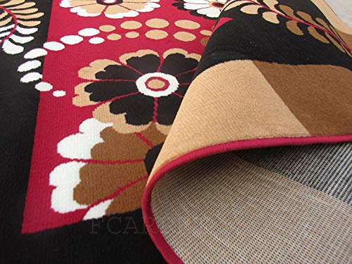 Image of Hall Rectangular Carpet Fine Wool with Soft Touch 8X11 Feet Red