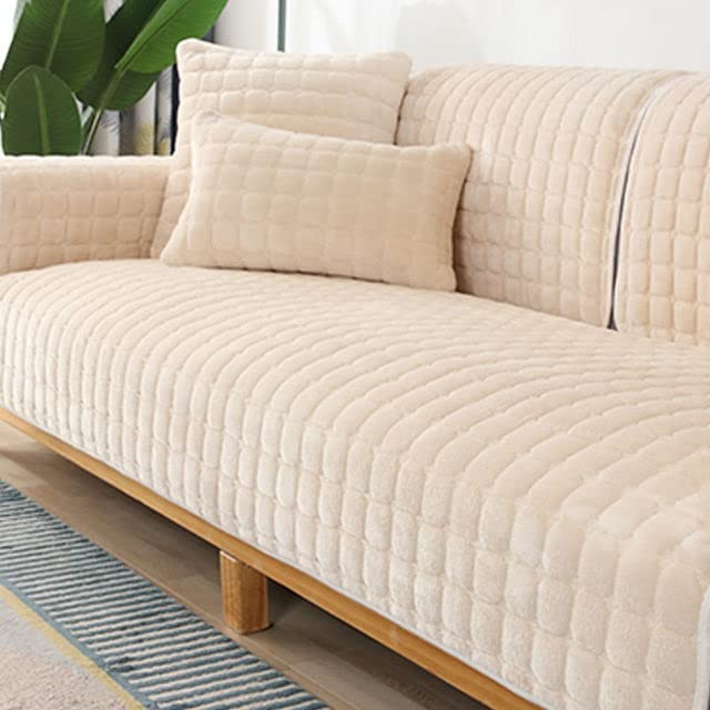 Sofa Slipcover Corner 3/2/1/4 Seater Sofa Cover L Shape Couch Cover Velvet Thick Sofa Protector Anti-slip Reversible Quilted Corner Slipcovers Washable for Sectional Couch ( Color : E , Size : 70x180c