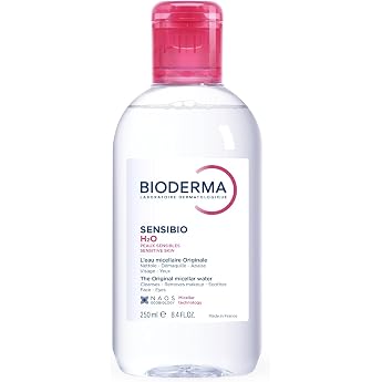 BIODERMA Sensibio H2O - Micellar Cleansing and Makeup Removal Water - Removes Make-up Pollen and Pollution Residues - Sensitive Skin - Bottle 250 ml