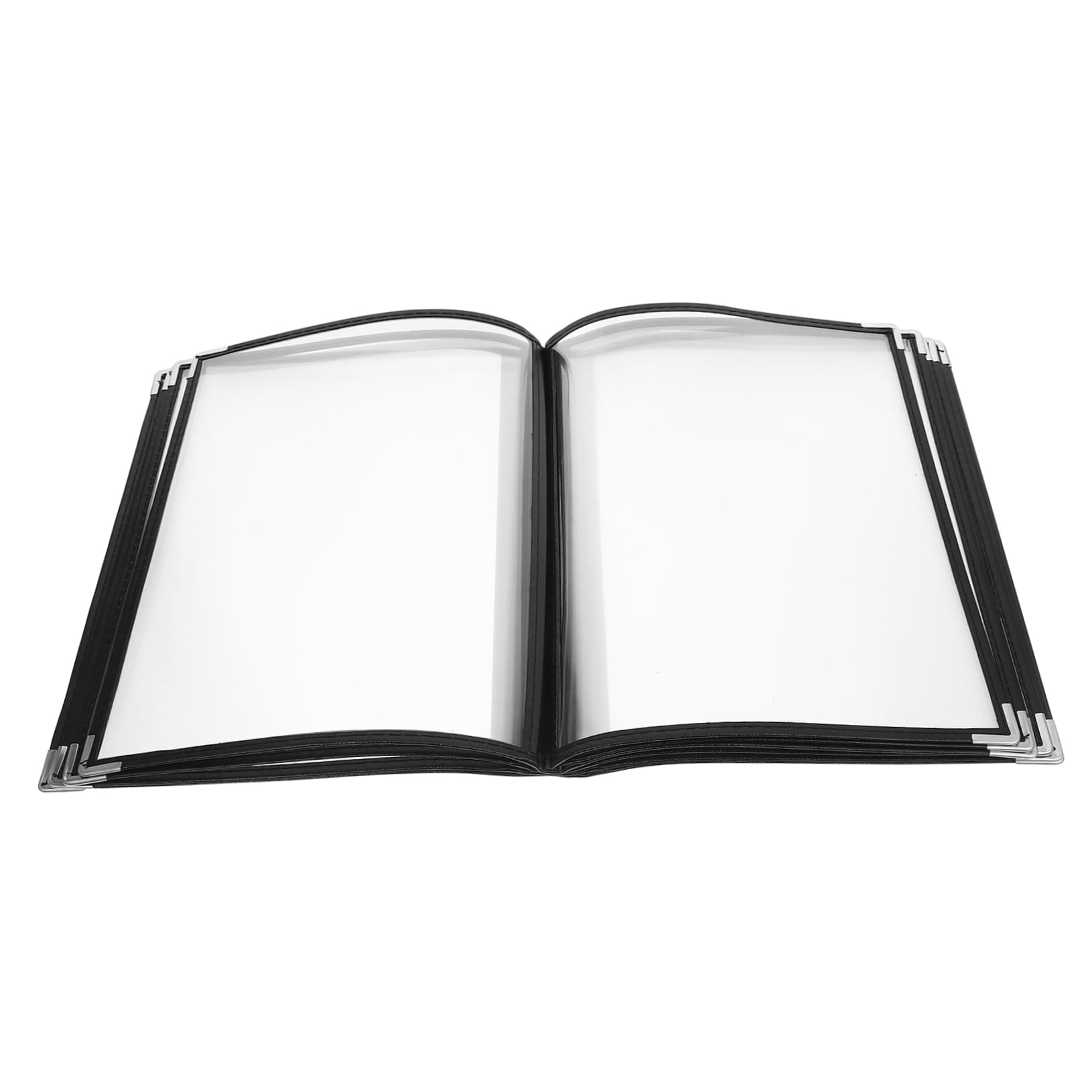 GLEAVI Libro de Menú de Restaurante de Pvc Transparente, 10 Páginas y 20 Lados, Fácil de Llevar, para Restaurantes y Cafeterías