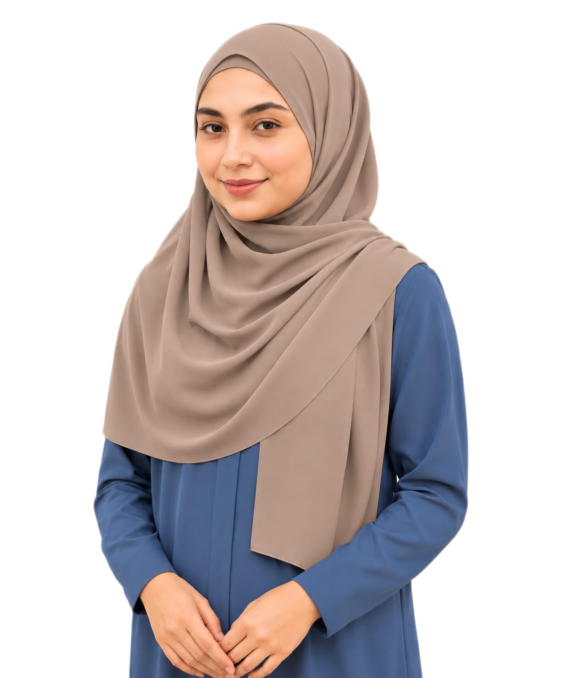 Soft Chiffon Hijab Scarf | Long 2.25 Metre Wrap for Women | Modest Solid Color Shawl & Duppatta-picture-50