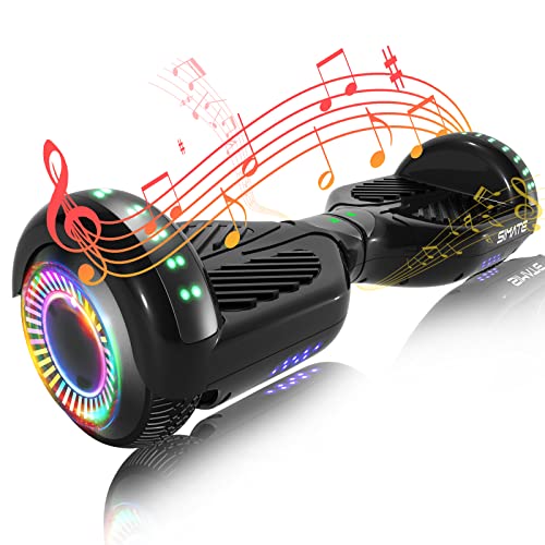 SIMATE 6.5" Hoverboard with Bluetooth & LED Lights, Self Balancing Hover Boards for Kids & Adults & Girls & Boys, for All Ages