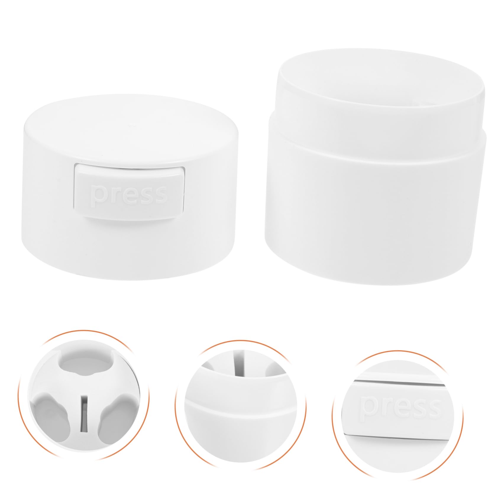 Beatifufu Eyelash Grafting Glue Storage Jar Press Type Sealed Container for Eyelash Beauty Dry Glue Essential Lash Tech Supplies for Safe Glue Storage