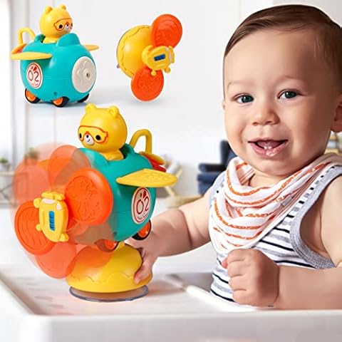 INSTOY Baby Toys 0-6 12 Months Plus, High Chair Suction Toys for Early Development Activity Baby Sensory Toys 0 6-12 Months, Teething Toys for Baby Travel Toys for 1 2 Year Old Boys Girls Gifts Cover
